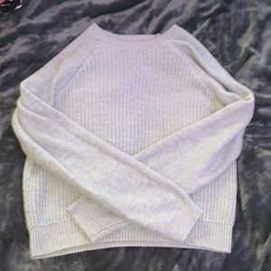 Grey sweater, lightly worn. looks cute with skirts!!